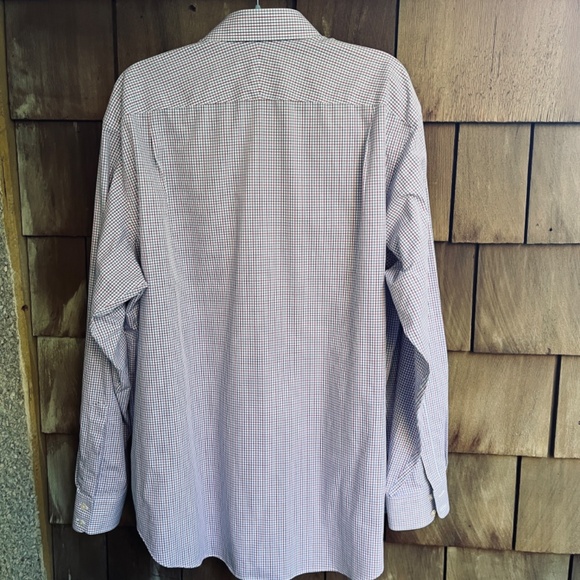 Charles Tyrwhitt Mens Classic Fit Button Down Checkered Dress Shirt 18/38 Tall - Picture 9 of 12